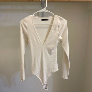 Abercrombie long sleeve v bodysuit
